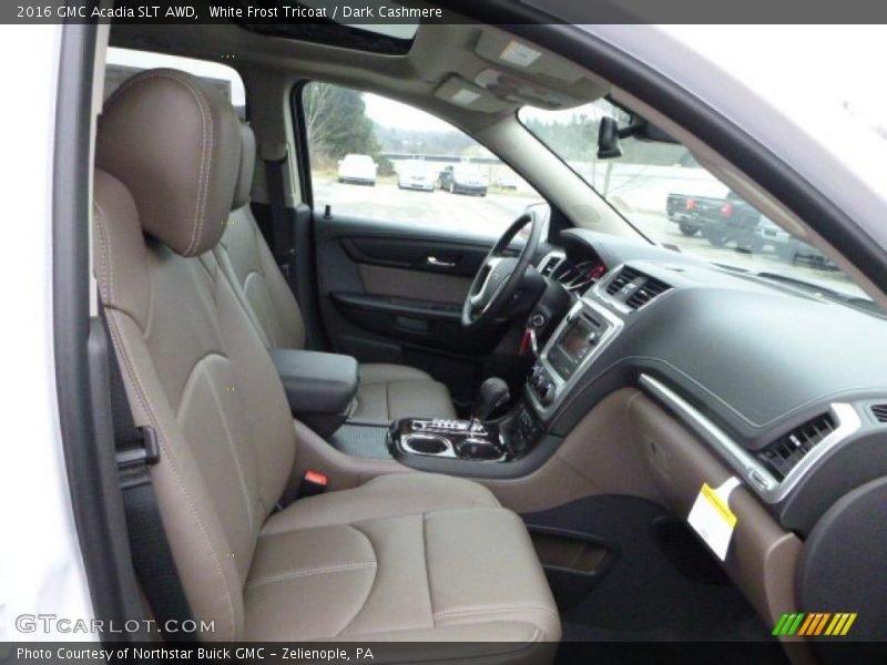 White Frost Tricoat / Dark Cashmere 2016 GMC Acadia SLT AWD