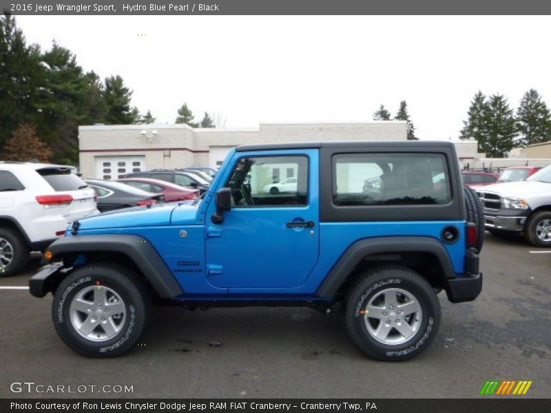 Hydro Blue Pearl / Black 2016 Jeep Wrangler Sport
