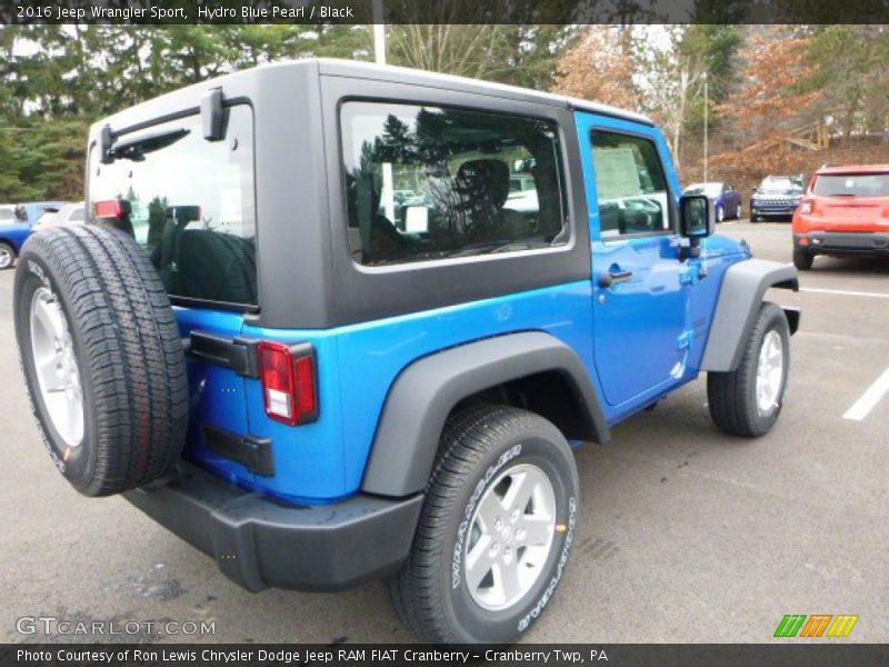 Hydro Blue Pearl / Black 2016 Jeep Wrangler Sport