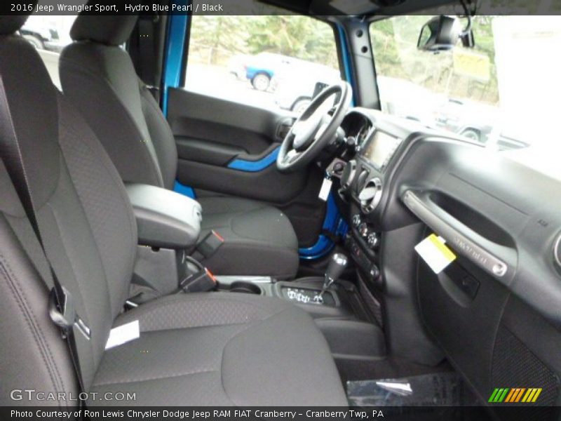 Hydro Blue Pearl / Black 2016 Jeep Wrangler Sport