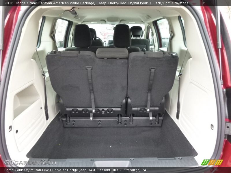 Deep Cherry Red Crystal Pearl / Black/Light Graystone 2016 Dodge Grand Caravan American Value Package