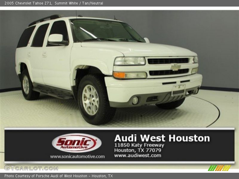 Summit White / Tan/Neutral 2005 Chevrolet Tahoe Z71