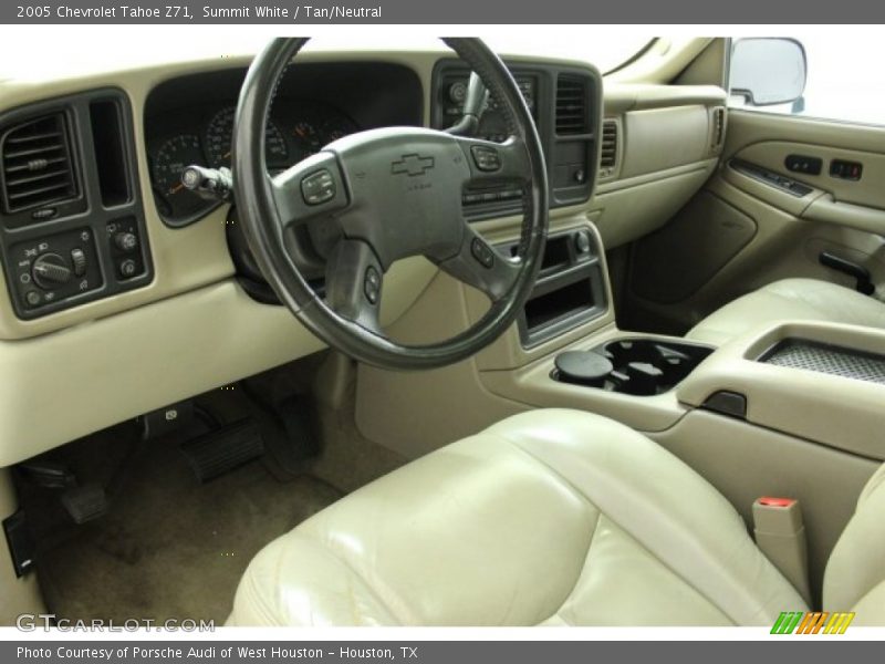 Summit White / Tan/Neutral 2005 Chevrolet Tahoe Z71