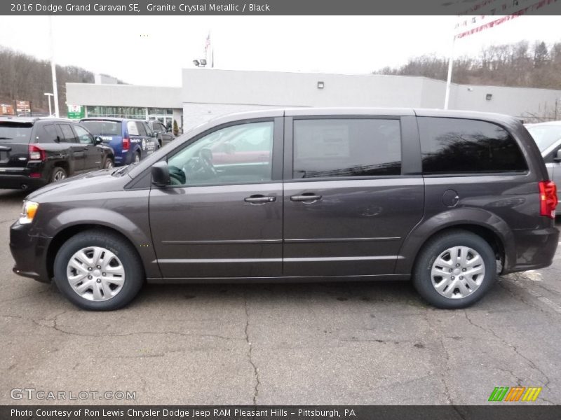 Granite Crystal Metallic / Black 2016 Dodge Grand Caravan SE