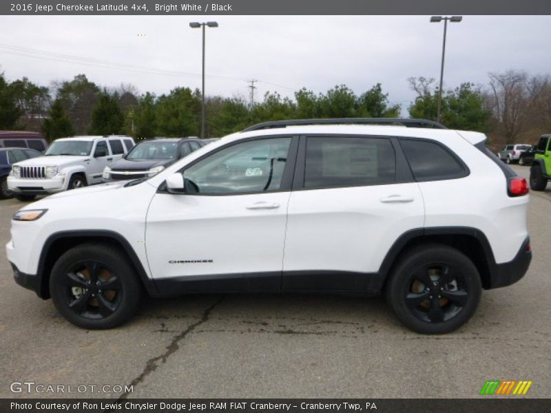 Bright White / Black 2016 Jeep Cherokee Latitude 4x4
