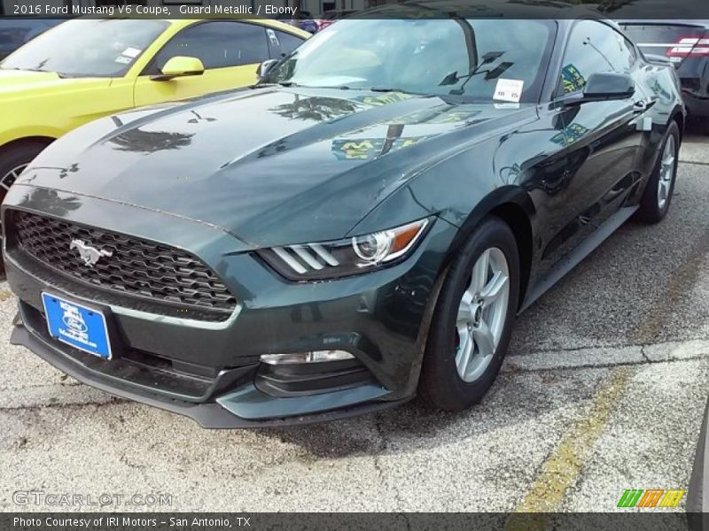 Guard Metallic / Ebony 2016 Ford Mustang V6 Coupe