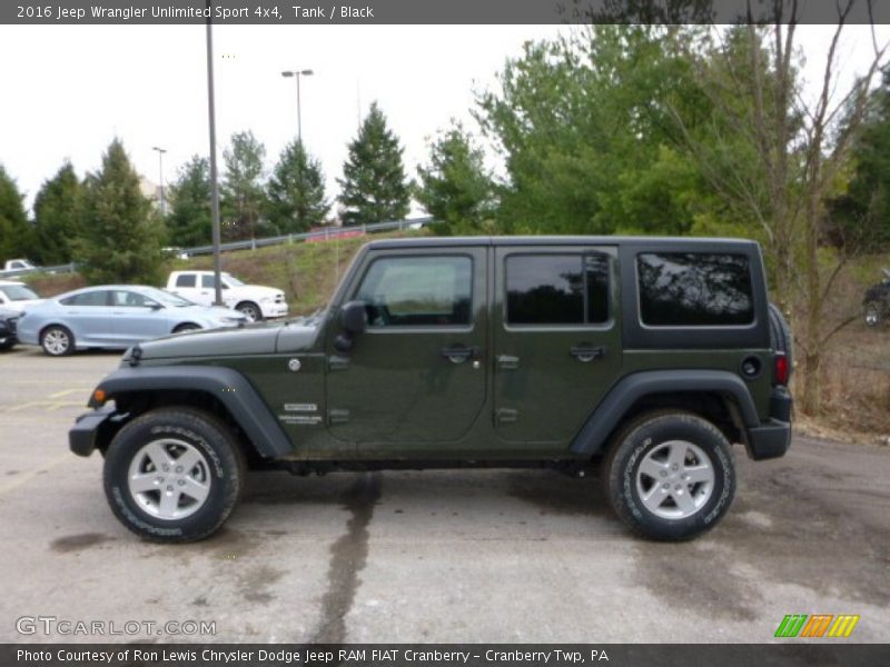 Tank / Black 2016 Jeep Wrangler Unlimited Sport 4x4