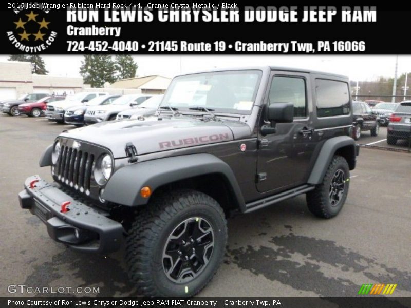 Granite Crystal Metallic / Black 2016 Jeep Wrangler Rubicon Hard Rock 4x4