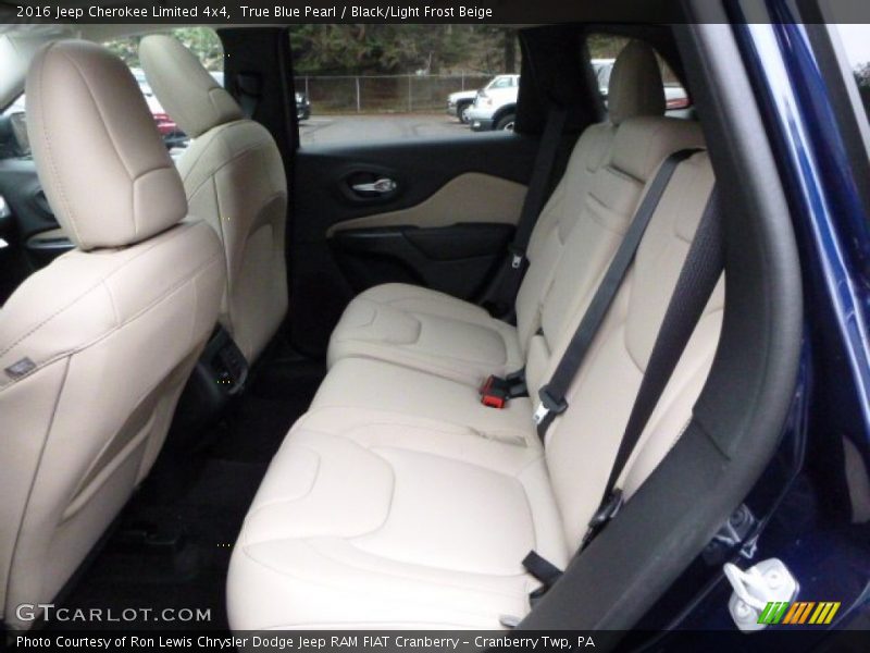 True Blue Pearl / Black/Light Frost Beige 2016 Jeep Cherokee Limited 4x4
