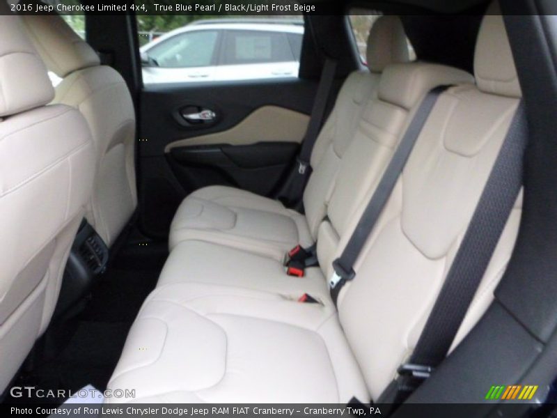 True Blue Pearl / Black/Light Frost Beige 2016 Jeep Cherokee Limited 4x4