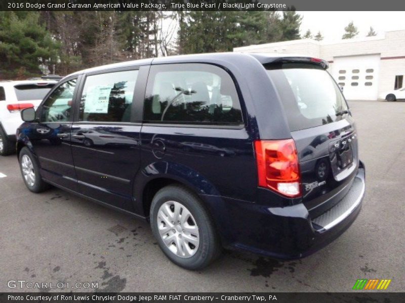 True Blue Pearl / Black/Light Graystone 2016 Dodge Grand Caravan American Value Package