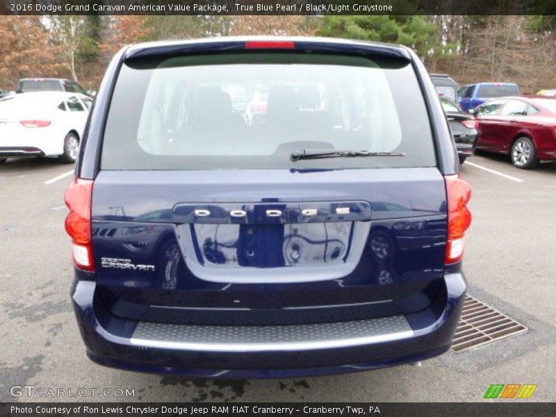 True Blue Pearl / Black/Light Graystone 2016 Dodge Grand Caravan American Value Package