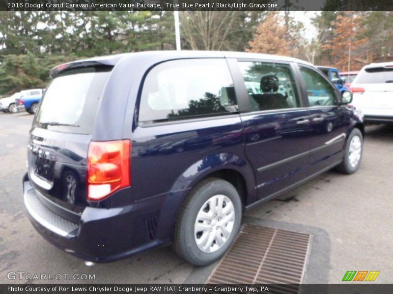 True Blue Pearl / Black/Light Graystone 2016 Dodge Grand Caravan American Value Package
