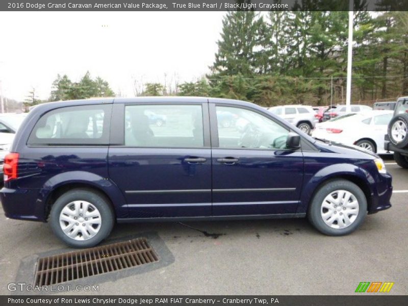 True Blue Pearl / Black/Light Graystone 2016 Dodge Grand Caravan American Value Package