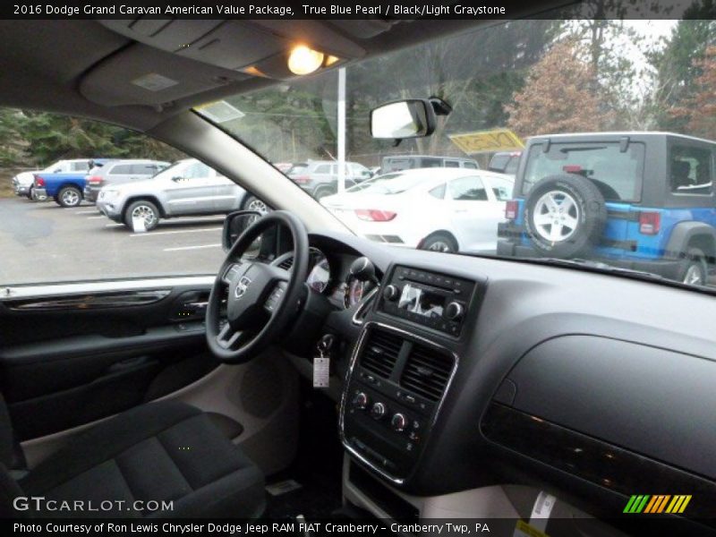 True Blue Pearl / Black/Light Graystone 2016 Dodge Grand Caravan American Value Package