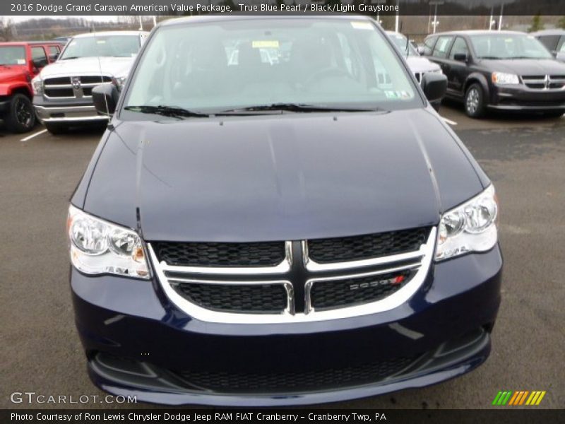 True Blue Pearl / Black/Light Graystone 2016 Dodge Grand Caravan American Value Package