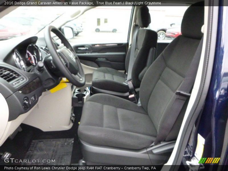 True Blue Pearl / Black/Light Graystone 2016 Dodge Grand Caravan American Value Package