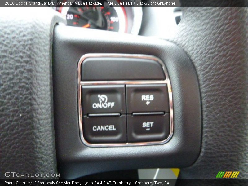 True Blue Pearl / Black/Light Graystone 2016 Dodge Grand Caravan American Value Package