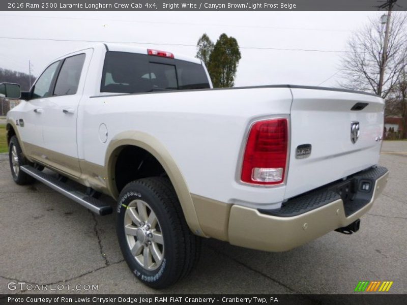 Bright White / Canyon Brown/Light Frost Beige 2016 Ram 2500 Laramie Longhorn Crew Cab 4x4