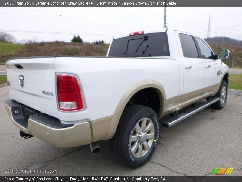 Bright White / Canyon Brown/Light Frost Beige 2016 Ram 2500 Laramie Longhorn Crew Cab 4x4