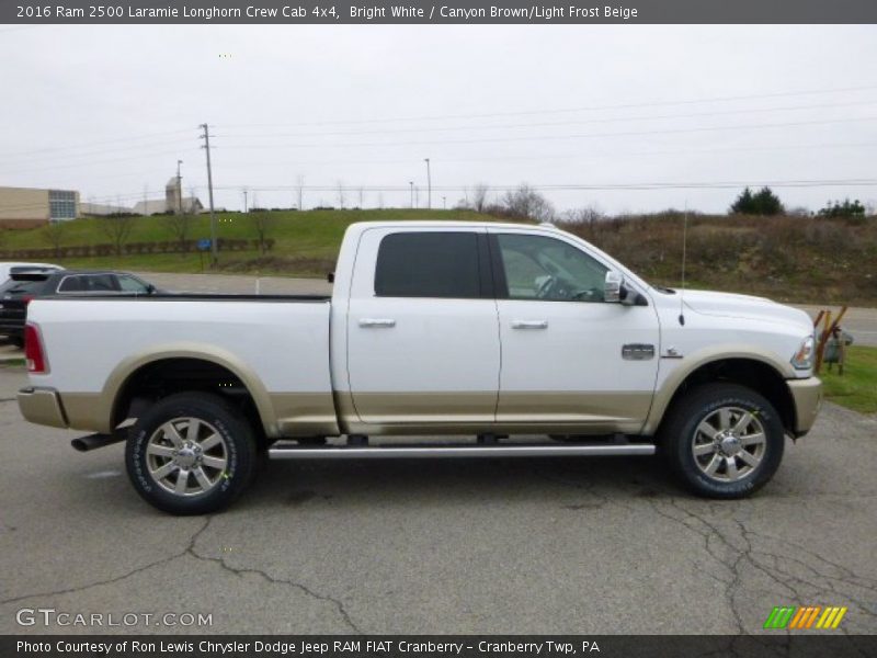 Bright White / Canyon Brown/Light Frost Beige 2016 Ram 2500 Laramie Longhorn Crew Cab 4x4