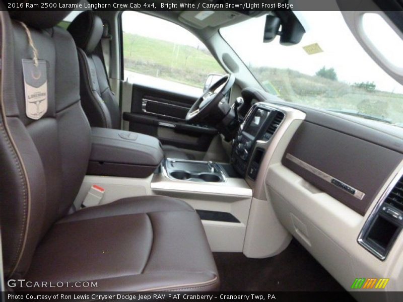 Bright White / Canyon Brown/Light Frost Beige 2016 Ram 2500 Laramie Longhorn Crew Cab 4x4