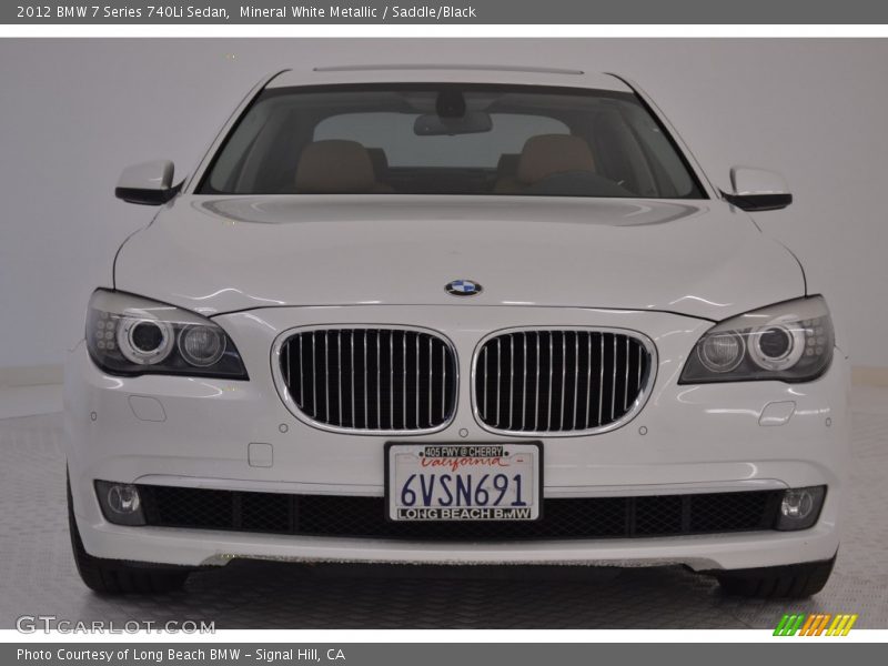 Mineral White Metallic / Saddle/Black 2012 BMW 7 Series 740Li Sedan