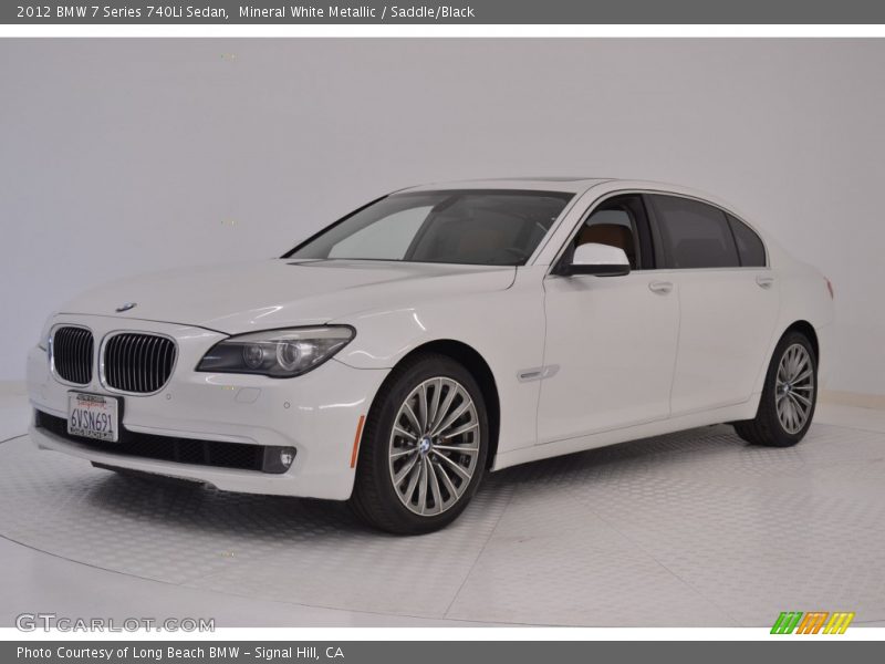 Mineral White Metallic / Saddle/Black 2012 BMW 7 Series 740Li Sedan