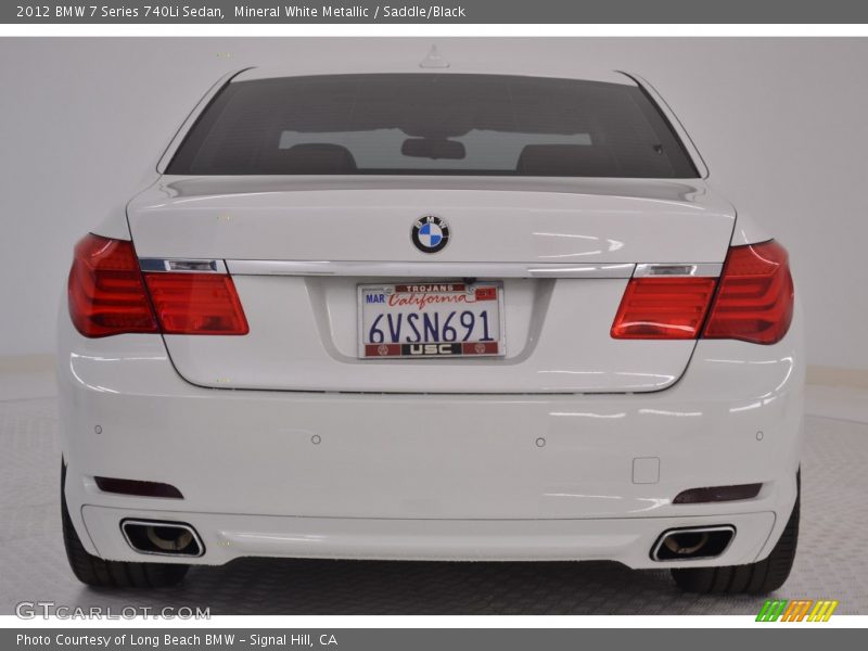 Mineral White Metallic / Saddle/Black 2012 BMW 7 Series 740Li Sedan
