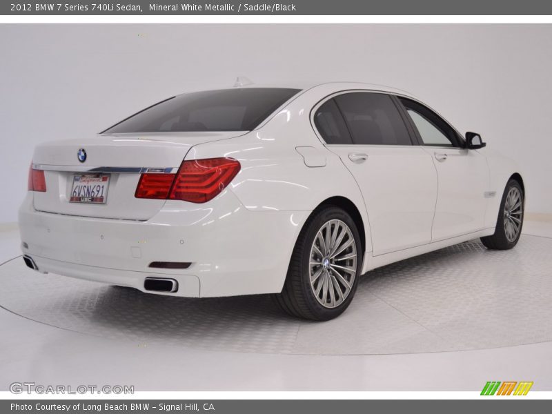 Mineral White Metallic / Saddle/Black 2012 BMW 7 Series 740Li Sedan