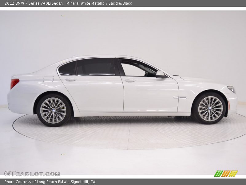 Mineral White Metallic / Saddle/Black 2012 BMW 7 Series 740Li Sedan