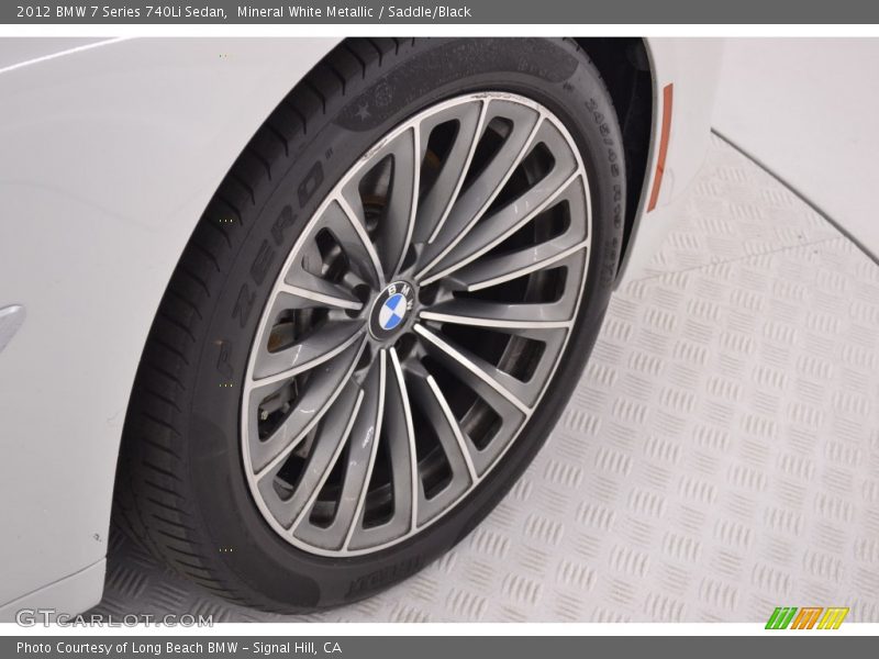 Mineral White Metallic / Saddle/Black 2012 BMW 7 Series 740Li Sedan