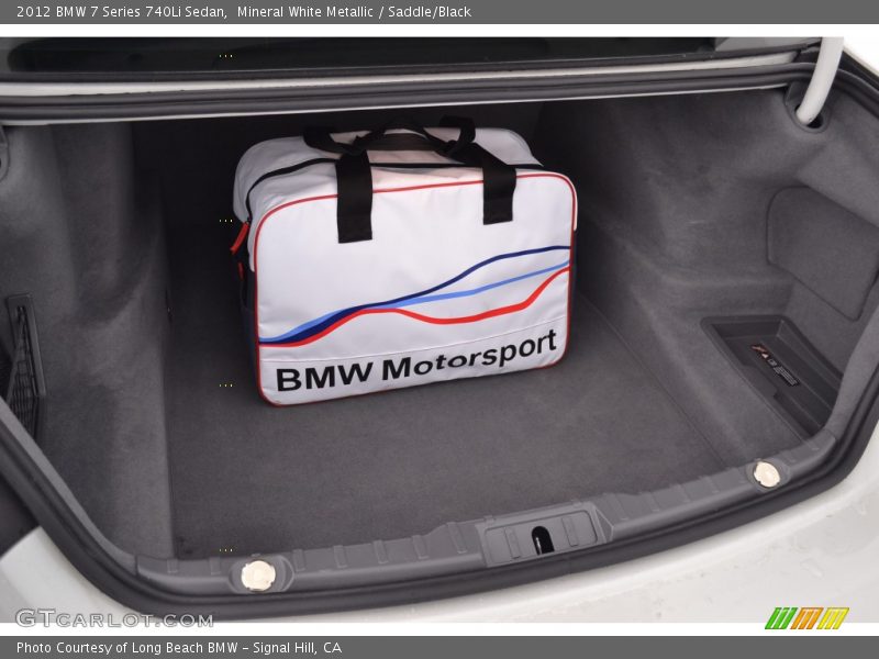 Mineral White Metallic / Saddle/Black 2012 BMW 7 Series 740Li Sedan