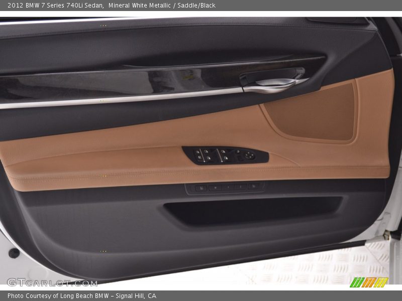 Mineral White Metallic / Saddle/Black 2012 BMW 7 Series 740Li Sedan