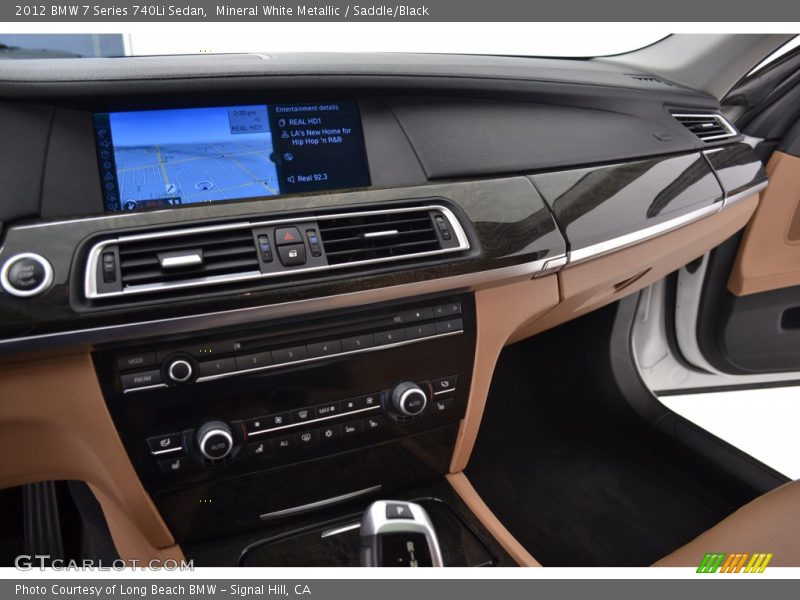 Mineral White Metallic / Saddle/Black 2012 BMW 7 Series 740Li Sedan