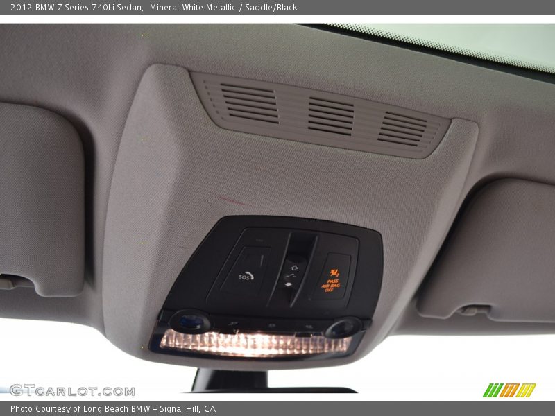 Mineral White Metallic / Saddle/Black 2012 BMW 7 Series 740Li Sedan