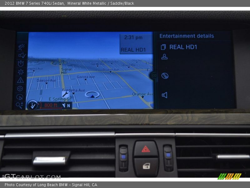 Mineral White Metallic / Saddle/Black 2012 BMW 7 Series 740Li Sedan