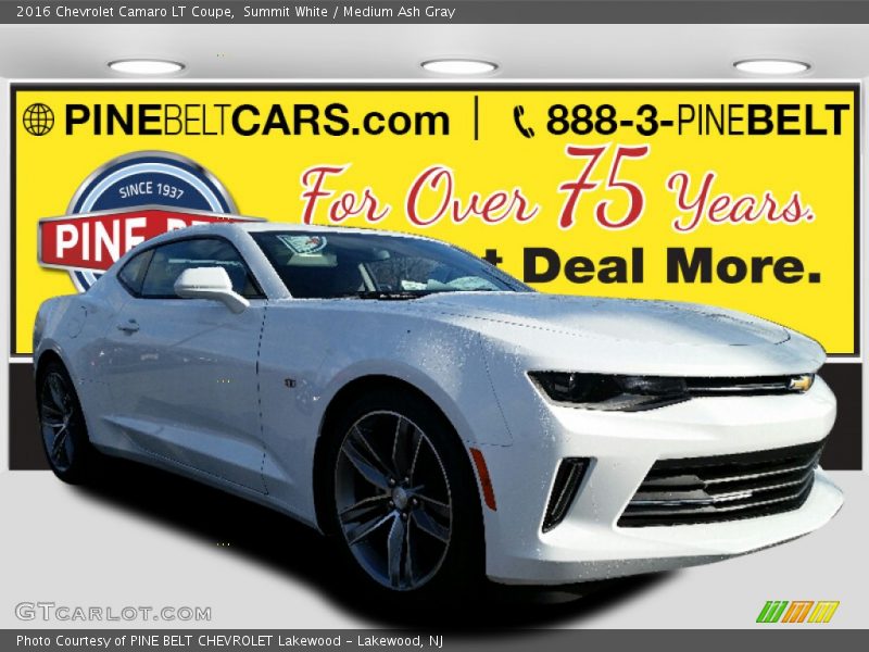 Summit White / Medium Ash Gray 2016 Chevrolet Camaro LT Coupe