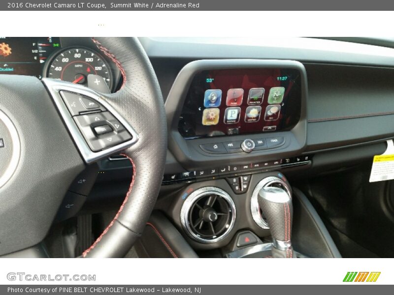 Summit White / Adrenaline Red 2016 Chevrolet Camaro LT Coupe