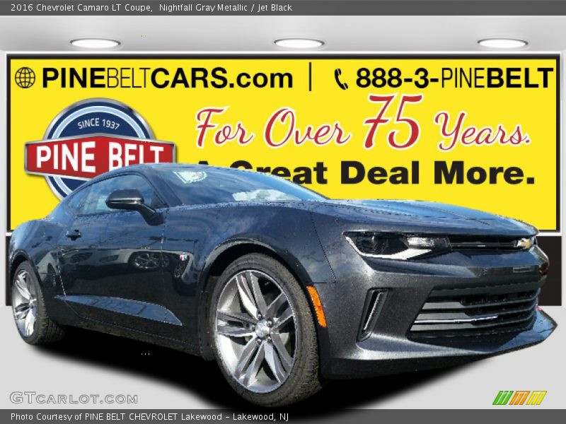 Nightfall Gray Metallic / Jet Black 2016 Chevrolet Camaro LT Coupe