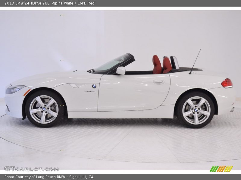 Alpine White / Coral Red 2013 BMW Z4 sDrive 28i