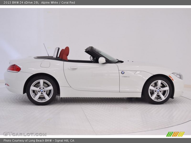 Alpine White / Coral Red 2013 BMW Z4 sDrive 28i