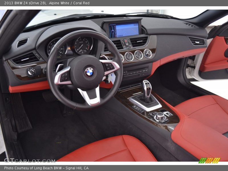 Alpine White / Coral Red 2013 BMW Z4 sDrive 28i