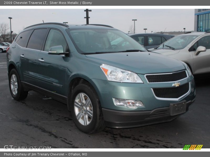 Silver Moss Metallic / Ebony 2009 Chevrolet Traverse LT