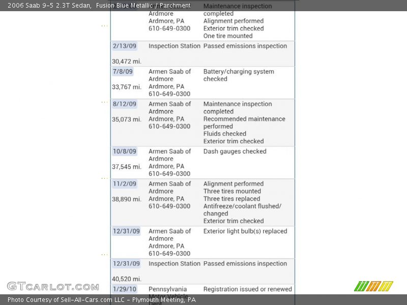 Fusion Blue Metallic / Parchment 2006 Saab 9-5 2.3T Sedan