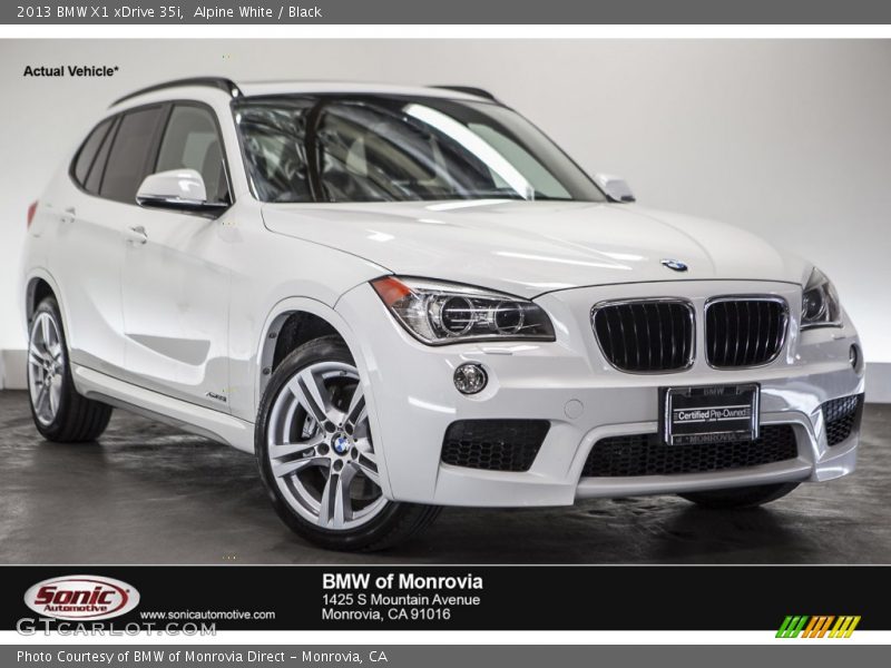Alpine White / Black 2013 BMW X1 xDrive 35i