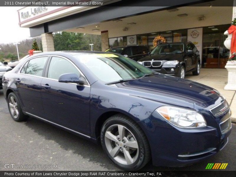 Imperial Blue Metallic / Ebony 2011 Chevrolet Malibu LT