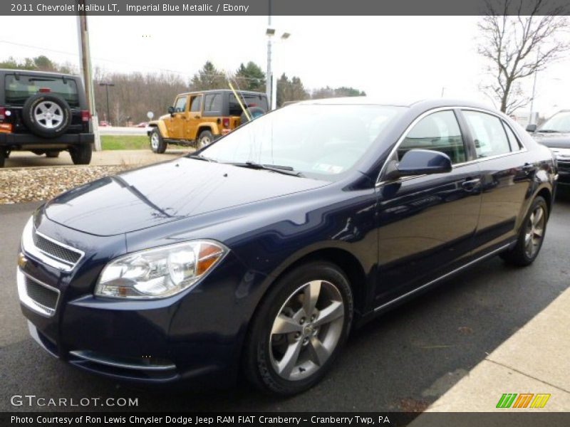 Imperial Blue Metallic / Ebony 2011 Chevrolet Malibu LT