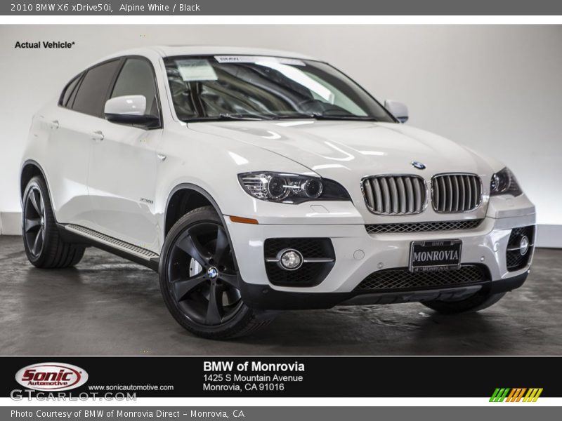 Alpine White / Black 2010 BMW X6 xDrive50i