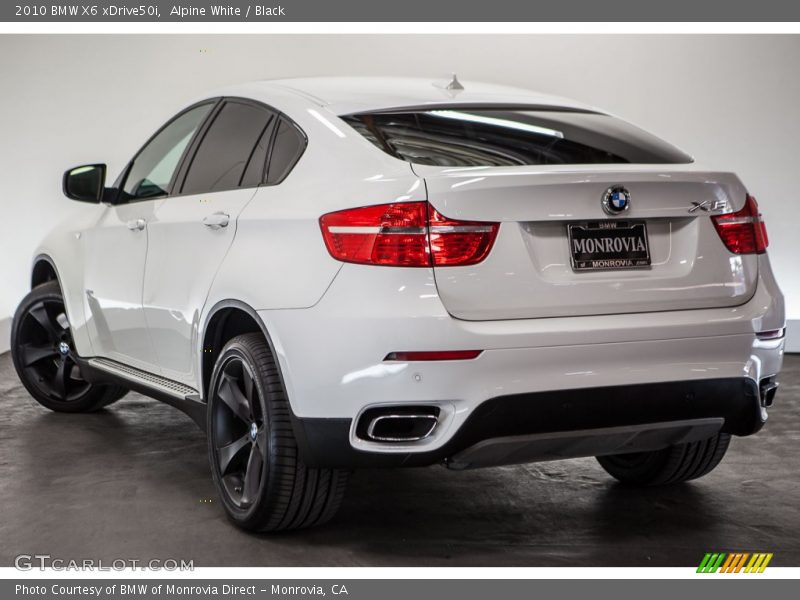 Alpine White / Black 2010 BMW X6 xDrive50i